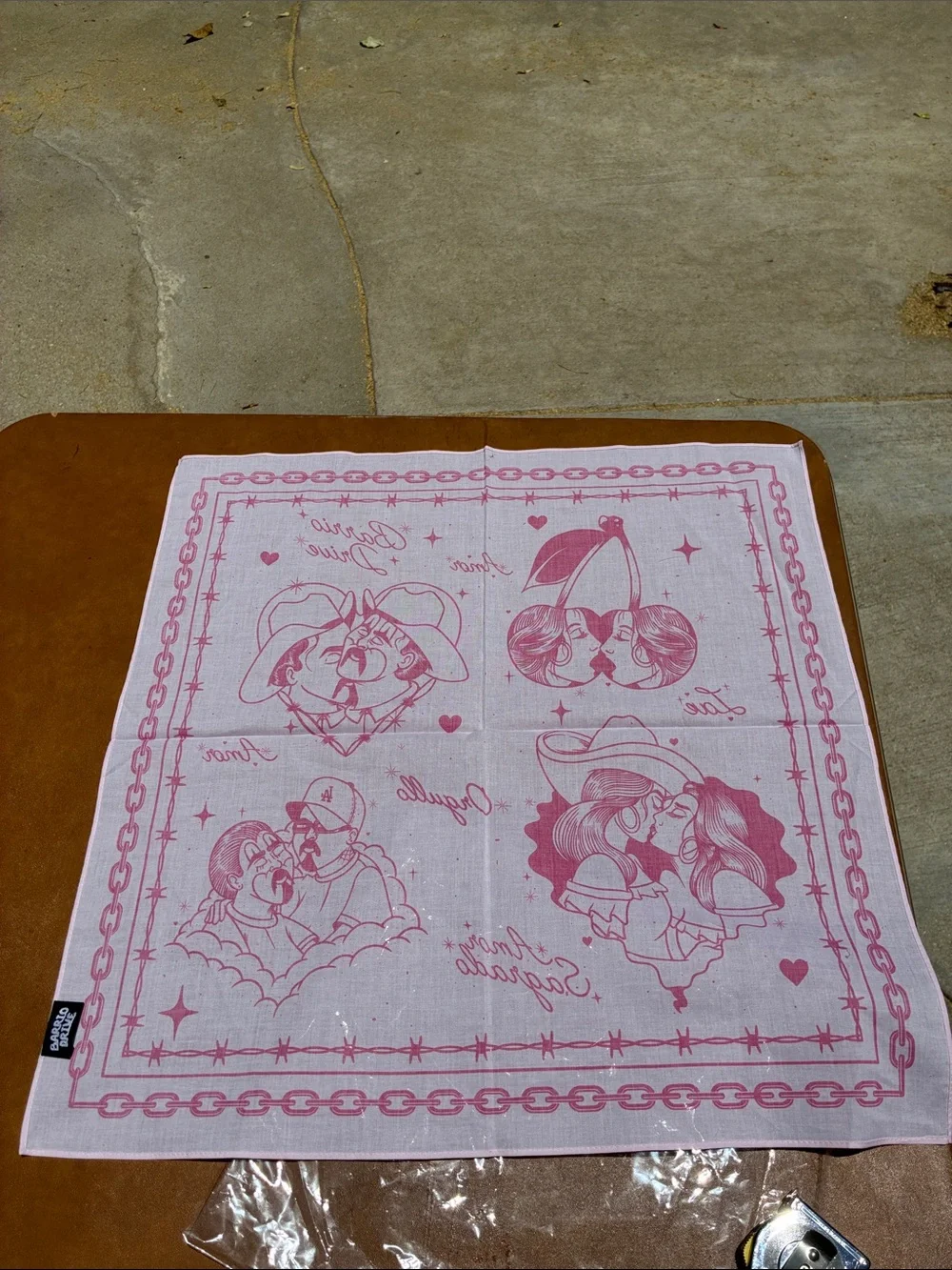 Barrio Drive Pink Queer Love Bandanna